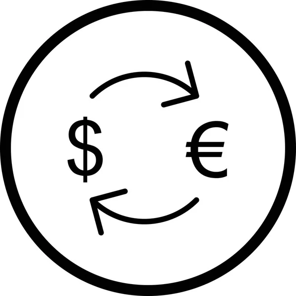 Illusztráció Exchange euro with dollár Icon — Stock Fotó