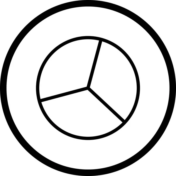 Ilustracja wykres kołowy ikona — Zdjęcie stockowe