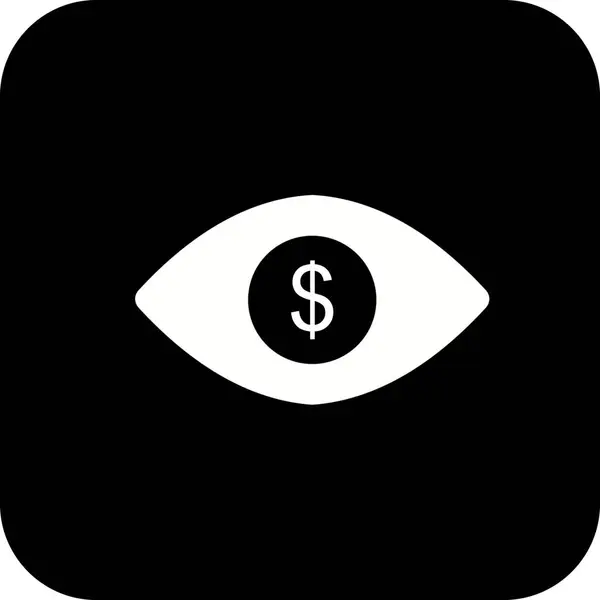 Ilustración Eye Dollar Icono —  Fotos de Stock