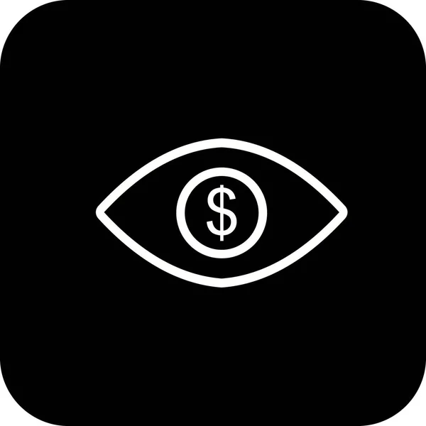 Ilustración Eye Dollar Icono —  Fotos de Stock