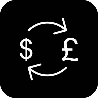 Dolar simgesi ile İllüstrasyon Döviz Pound