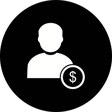 Adam simgesi ile İllüstrasyon Dolar