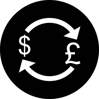 Dolar simgesi ile İllüstrasyon Döviz Pound