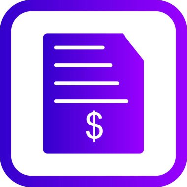 İllüstrasyon Fatura Vektör Simgesi