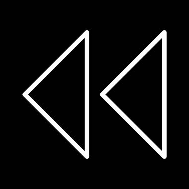 İllüstrasyon Geriye Doğru Oklar Simgesi