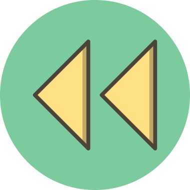 İllüstrasyon Geriye Doğru Oklar Simgesi