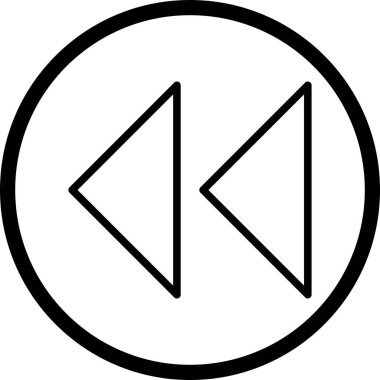 İllüstrasyon Geriye Doğru Oklar Simgesi