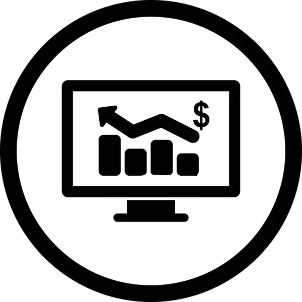 Illustrazione Business Chart Icona — Foto Stock