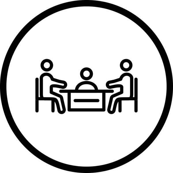 Pictogram voor illustratie vergadering — Stockfoto