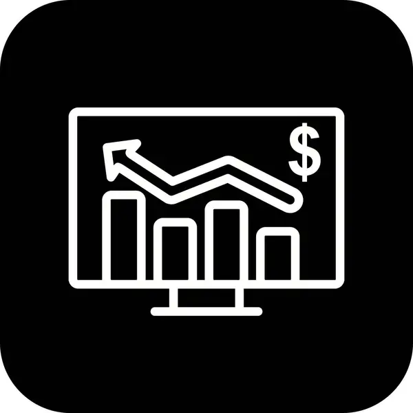 Illustrazione Business Chart Icona — Foto Stock