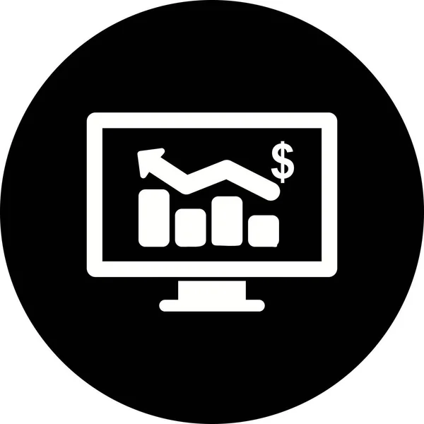 Illustrazione Business Chart Icona — Foto Stock