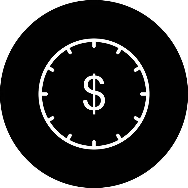 Illustration tid är pengar ikon — Stockfoto