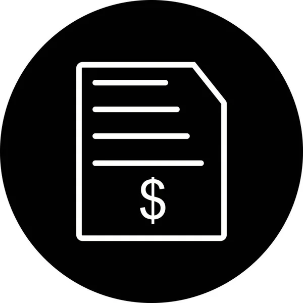 Illustration Invoice Vector Icon — Stock Photo, Image