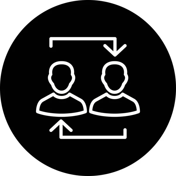 Pictogram voor illustratie uitwisseling — Stockfoto