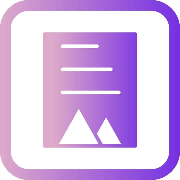 Illustration  Document Icon — Stock Photo, Image