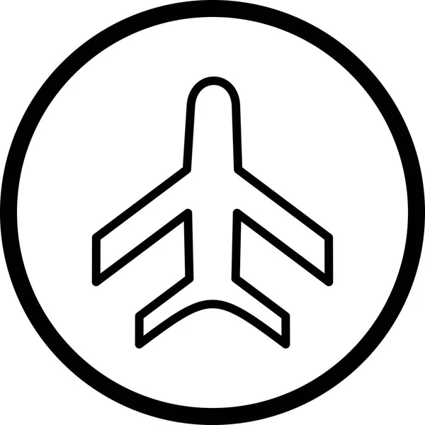 Ilustrace ikona letadla — Stock fotografie