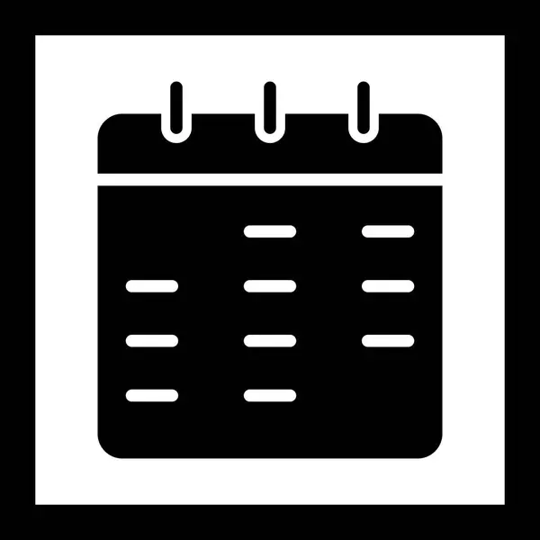 Illustrazione Calendario Icona — Foto Stock