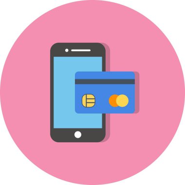 İllüstrasyon Mobil bankacılık Simgesi    