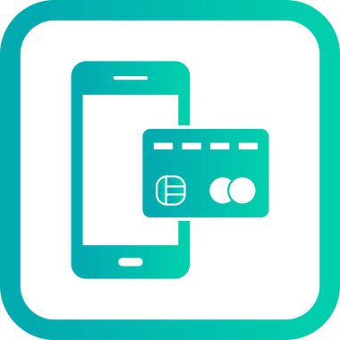 İllüstrasyon Mobil bankacılık Simgesi    