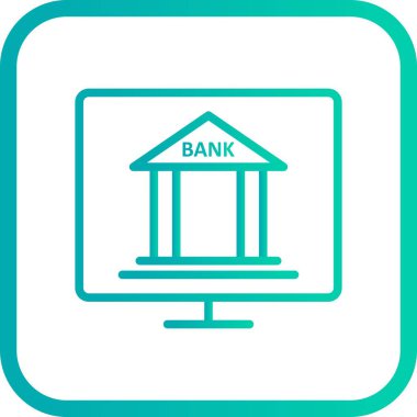 İllüstrasyon İnternet Bankacılığı Simgesi  
