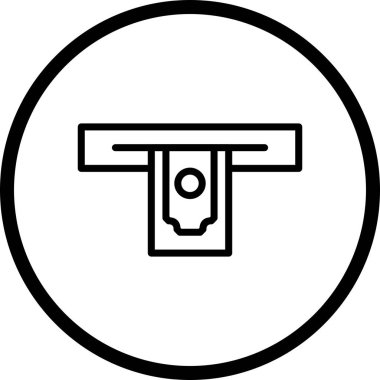 İllüstrasyon Nakit para çekme Simgesi  