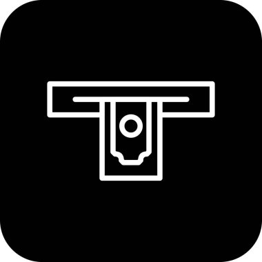 İllüstrasyon Nakit para çekme Simgesi  