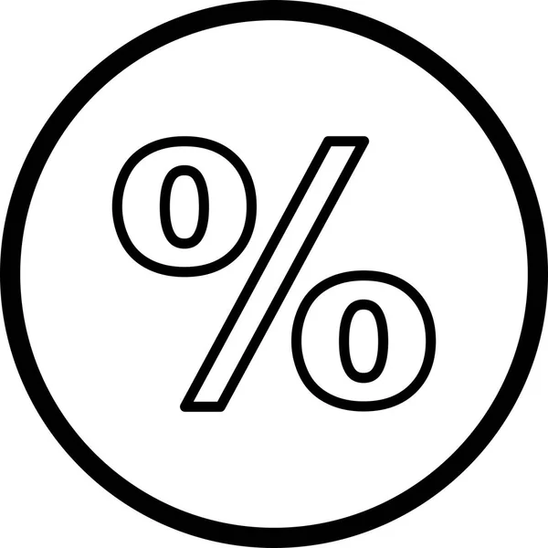 Icono de porcentaje de ilustración — Foto de Stock