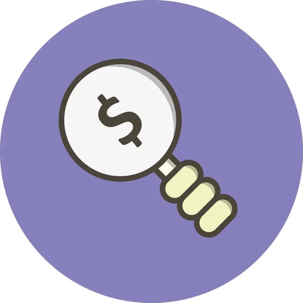 Illustration Money Search Icon — Stock Photo, Image