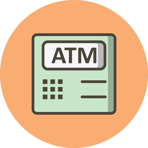 插图 Atm 机器图标 — 图库照片