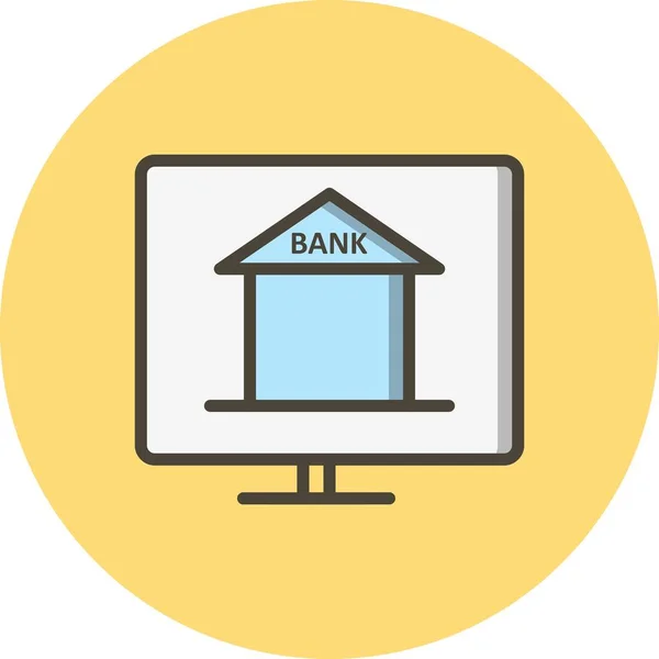Ilustración Banca por Internet Icono —  Fotos de Stock