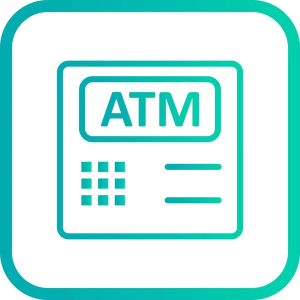 插图 Atm 机器图标 — 图库照片