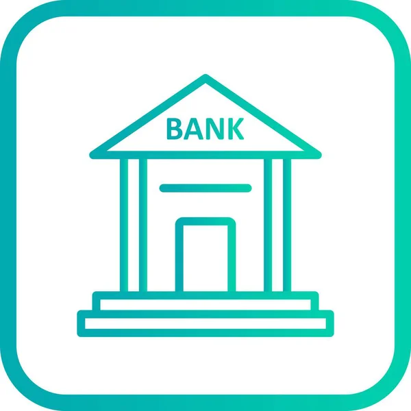 Pictogram voor illustratie Bank — Stockfoto