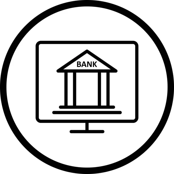 Ilustración Banca por Internet Icono — Foto de Stock