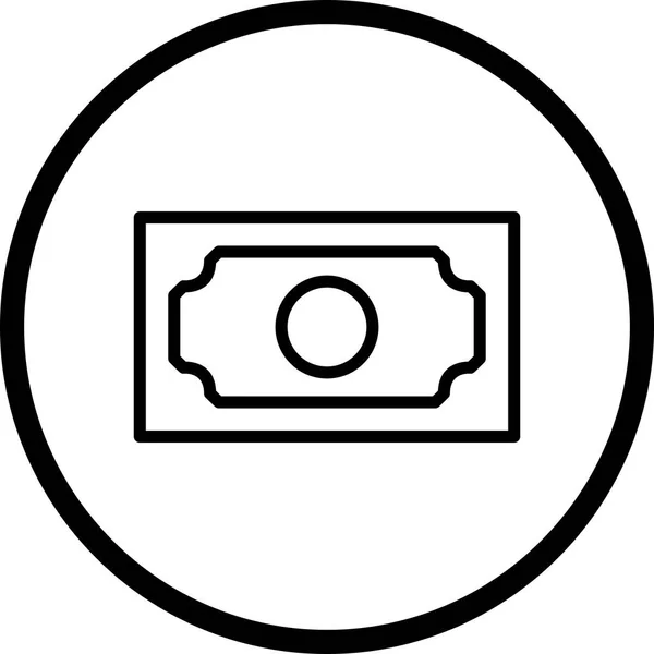 Illustratie bank notitie-pictogram — Stockfoto