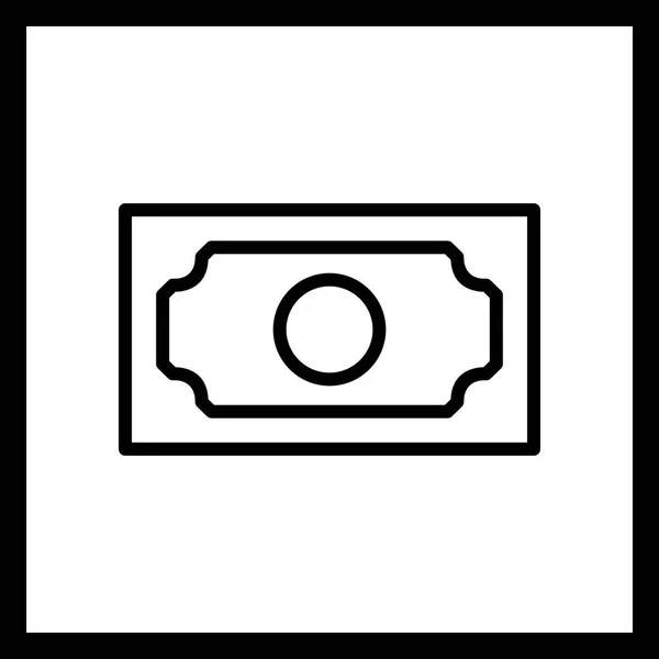 Illustratie bank notitie-pictogram — Stockfoto