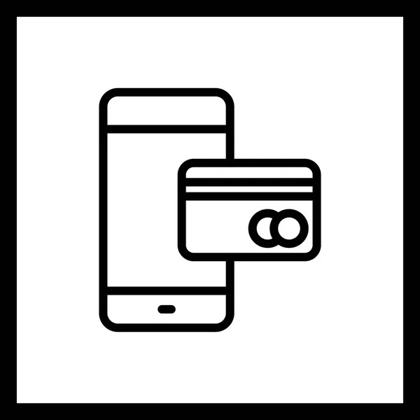 Illustration Mobile Banking Ikone — Stockfoto