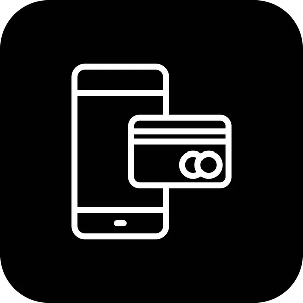 Illustration Mobile Banking Ikone — Stockfoto