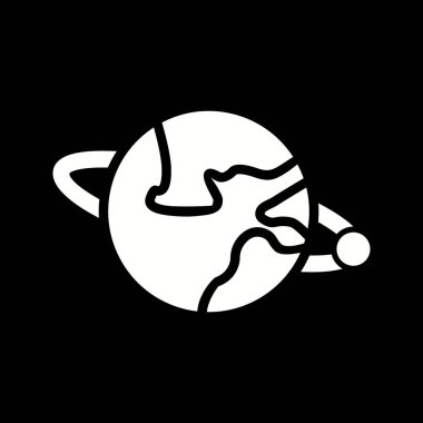 Dünya Simgesi Etrafında İllüstrasyon Yörüngesi