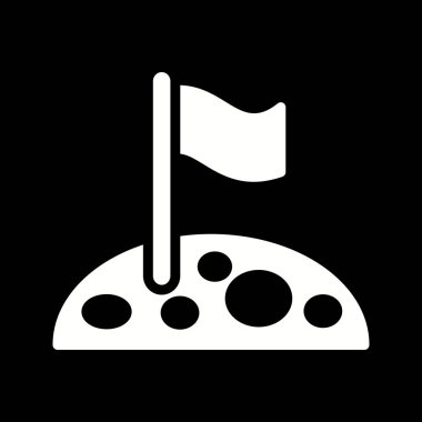 Ay Simgesinde İllüstrasyon Bayrağı