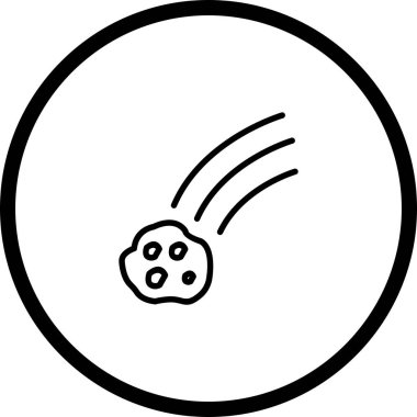 İllüstrasyon Düşen Göktaşı Simgesi