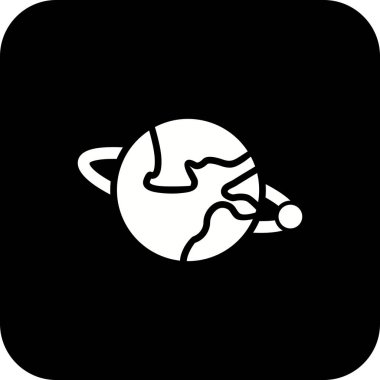 Dünya Simgesi Etrafında İllüstrasyon Yörüngesi