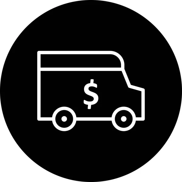 Illustration Security Van Icon — Stock Photo, Image