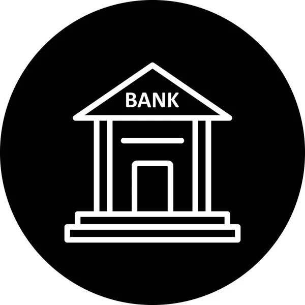 Illustrazione Icona Banca — Foto Stock
