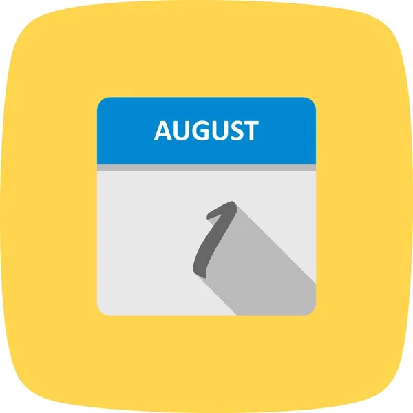 August 1st Date on a Single Day Calendar — Stock Photo, Image