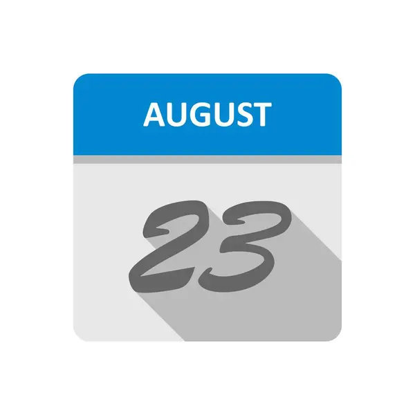 23 Agosto Data in un Calendario Unico Giorno — Foto Stock