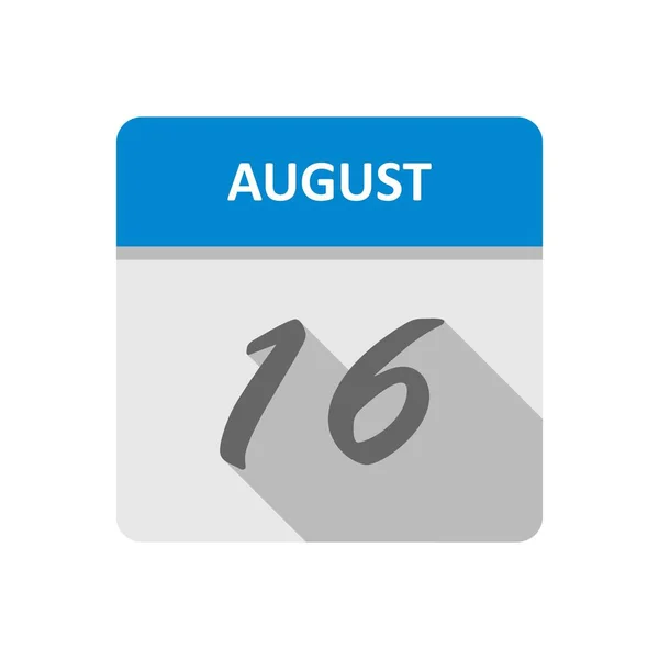 August 16th Date on a Single Day Calendar — Stock Photo, Image