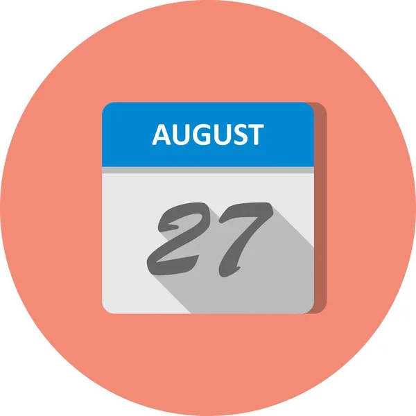 August 27th Date on a Single Day Calendar — Stock Photo, Image