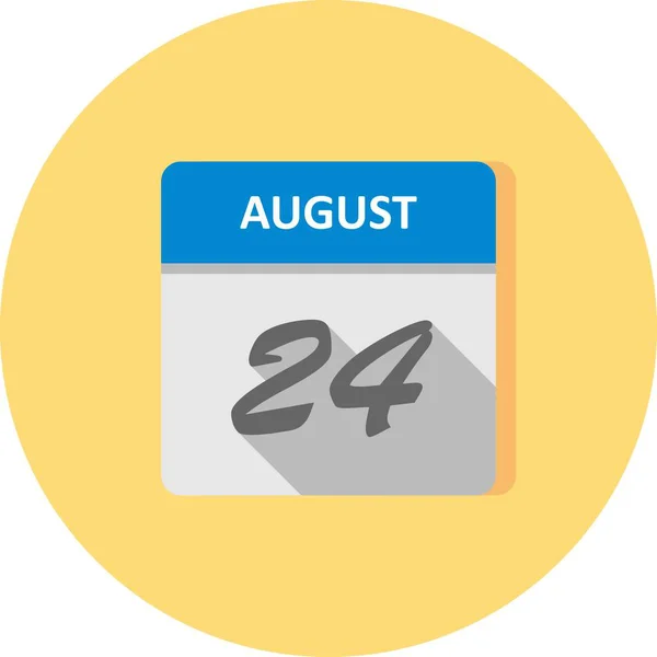 24 augusti datum på en enda dag kalender — Stockfoto