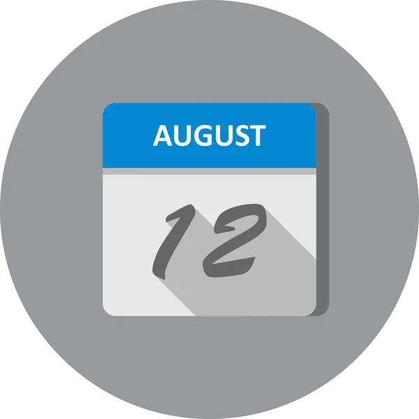 August 12th Date on a Single Day Calendar — Stock Photo, Image