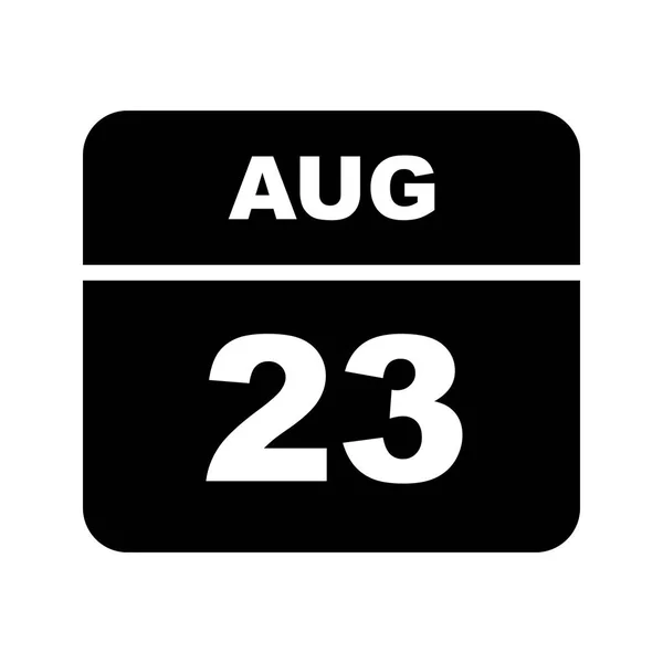 23rd Αυγούστου ημερομηνία σε ημερολόγιο μίας ημέρας — Φωτογραφία Αρχείου